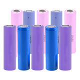 Kit 10 Bateria Lítio 18650 Pilha 1000 A 1300mah Recarregável