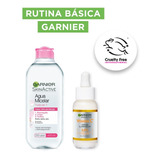 Combo Garnier De Rutina Facial Agua Micelar + Serum Vit C