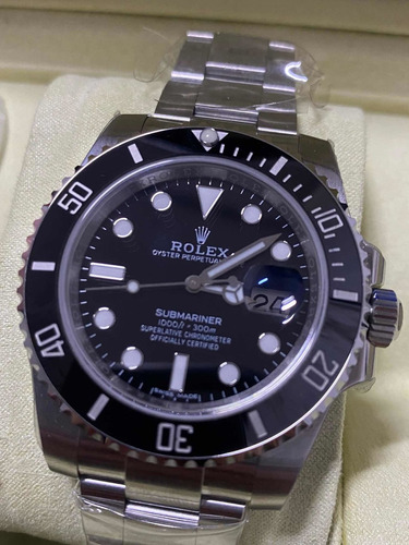 Relógio Masculino Rolex Submariner Preto 41 Mm Na Caixa 