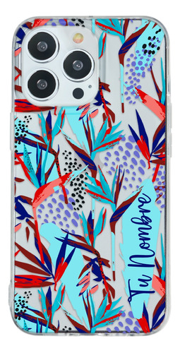 Funda Para iPhone Flores Para Mujer Personalizada Con Nombre