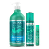  Cacho Mágico Creme Modelador + Fluído Ativador + Óleo Lowel