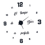 Reloj De Pared 3d Frase El Tiempo De Dios Es Perfecto