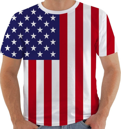 Camiseta Camisa Lc1186 Usa Estados Unidos America Bandeira