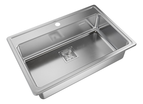 Pileta De Cocina Simple Quadra Q71a 71x48x18 - Johnson Acero