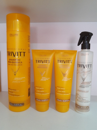 Combo Trivitt 4 Itens Shampoo 1 Litro Dois Leave + Segredo 