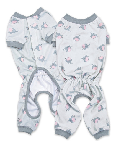 Pijama Para Mascotas Zack & Zoey, Grande, Gris Claro