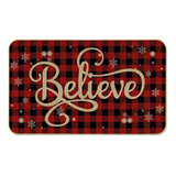 Tapete Decorativo De Navidad Believe Para Puerta, Diseo A Cu