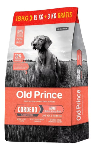 Old Prince Novel Cordero De 15kg + 3kg