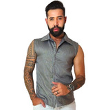 Camisas , Ateliêjoãovieira, Sem Mangas Casuais Masculino