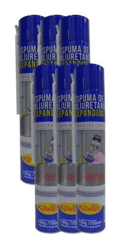 Espuma Poliuretano Expandido Aerosol 500ml Kuwait X 6 Unid