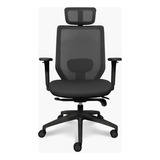 Silla Oficina Focus Negro Con Cabecero Form