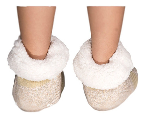 Pantuflas Niños Térmicas Medias Corderito Abrigadas Sox