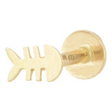 Piercing De Esqueleto De Pez En Oro De 14k