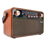 Radio Vintage Retro Recargable Con Control Remoto Am/fm Bt