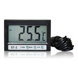 Termometro Sonda Sensor Lcd Digital -50c~+70c Reloj Nevera