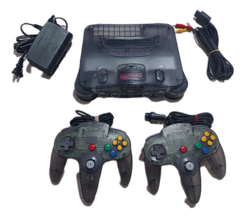  N64 Funtastic Smoke Black C/2 Controles / N64 / *gmsvgspcs*