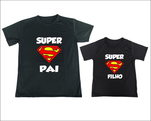 Conjunto 2x1 Camiseta Personalizada Pai E Filho Super Pai