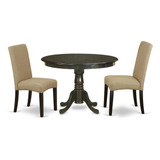 East West Furniture Hldr3-cap-03 Juego De Mesa De Comedor D.