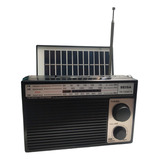 Radio Retro Bluetooth Con Recarga Solar Y Linterna  Yx-116ub