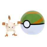 Figura Pokemon Mankey + Nest Bola Pack Batalla 5cm Original