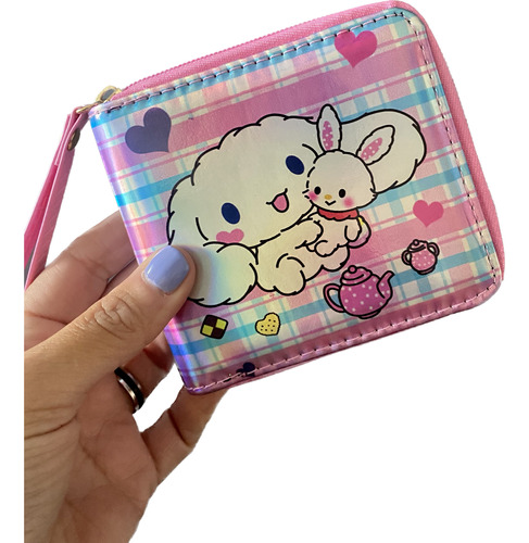 Billetera Sanrio Kuromi Cinnamoroll Kitty Holográfica