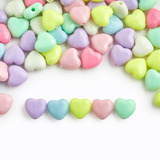 Cuentas Infantiles Corazones Multicolor 80u X 25gr Pulseras