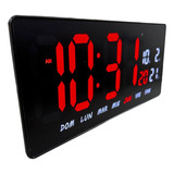 Reloj Led Digital Calendario De Pared 3615 