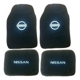 Kit 4 Tapetes Alfombra Bordados Logo Nissan X-trail 2013