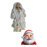 Peruca Papai Noel + Barba Com Bigode Personagem Profissional