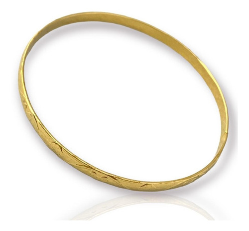 Pulsera Brazalete Chapa Oro 18k Elegancia + Bolsita Regalo