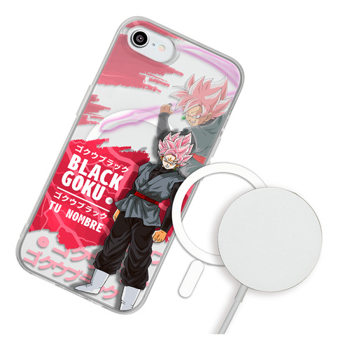 Funda Para iPhone Magsafe Dbs Goku Black Con Tu Nombre