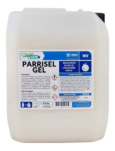 Removedor De Cochambre Parrisel Gel 5 Litros