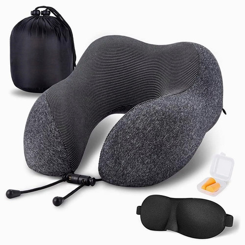 Almohada Para Cuello De Viaje Espuma Viscoelástica 4 Piezas