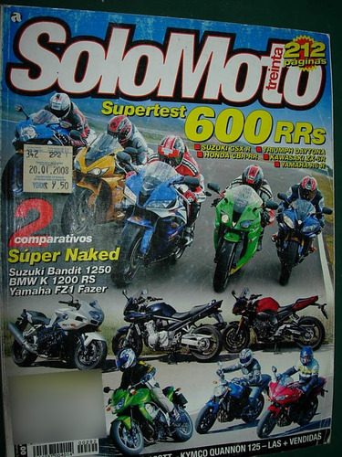 Revista Solo Moto Motocicletas 292 Naked Kawasaki Yamaha