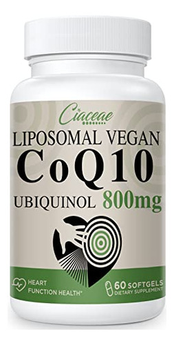 Suplemento Ciaceae Coq10, Ubiquinol, 800 Mg, Gel Blando Lipo