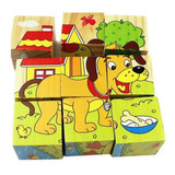 Cubos Didactico Rompecabezas Puzzle De Madera 6 En 1 Niños