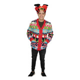 Sweater Navideño Ugly Sweater Colorido  - Talla M