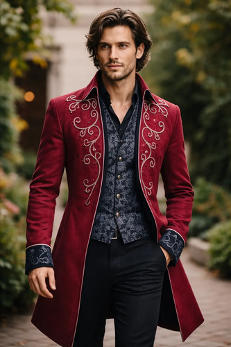 Casaco Medieval Hombre Sobretudo Steampunk Lapela