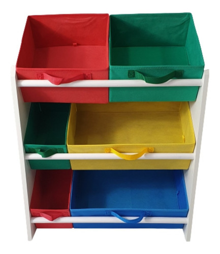 Organizador De Brinquedos Infantil Estante Caixas Coloridas