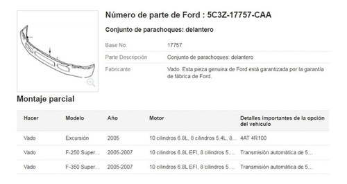 Parachoque Delantero Ford F-350 Triton 2005-2007 Orig (l) Foto 6