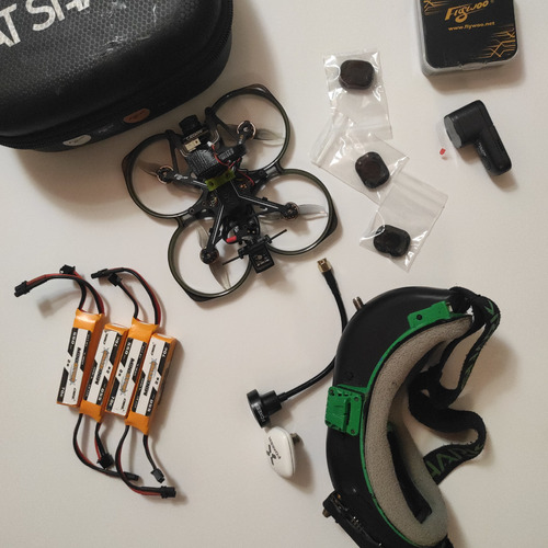 Combo Drone Fpv - Drone Flylens 85  + Gafas + Cam + Batería