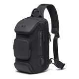 Mochila Pequena De Peito Bolsa Transversal Masculina Pochete Cor Preto