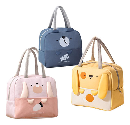 Lunchera Vianda Termico Infantil Impermeable C/manijas