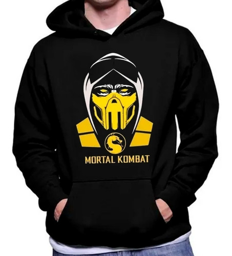 Poleron Estampado Mortal Kombat Scorpion Fatality