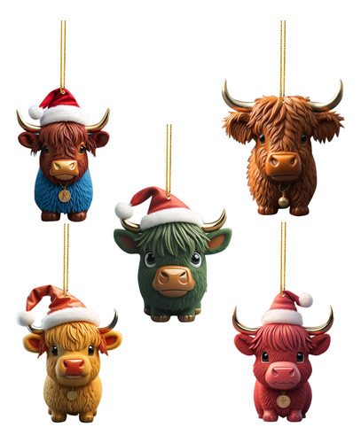 Decoración Navideña, Regalo Personalizado Con Forma De Vaca,