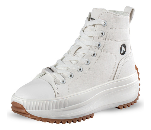 Tenis Casual Airwalk Para Mujer Urbano Tipo Bota Blanco