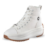 Tenis Casual Airwalk Para Mujer Urbano Tipo Bota Blanco