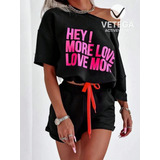 Conjunto Sudadera Y Short More Love