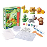 Kit Pintura Infantil De Brinquedos Boneca Gesso Para Criança