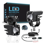 Par Luces Led Auxiliares Faros De Lupa Para Auto Moto 6mode